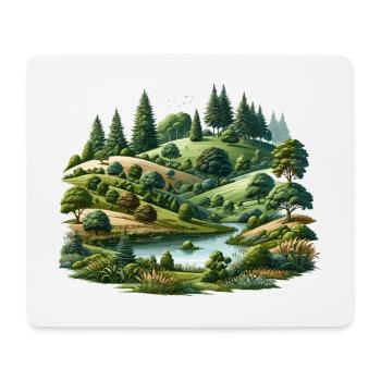 Landscape - Illustration - Mouse Pad (horizontal) - white - Front