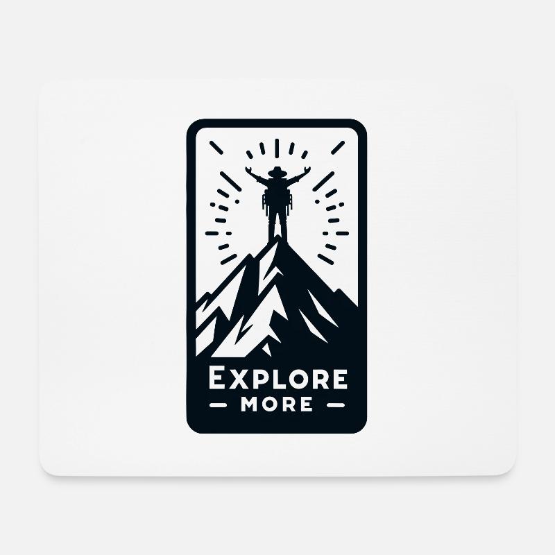 Explore more - Wanderer - Mousepad (Querformat) - Weiß