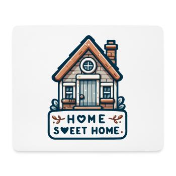 Home Sweet Home - Haus Illustration - Mousepad (Querformat) - Weiß - Vorne