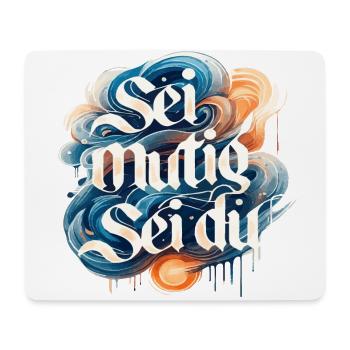 Sois courageux, sois génial - Tapis de souris (format paysage) - blanc - Devant