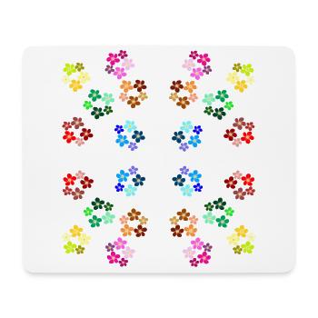 floral pattern floral tendril blooming flower floral - Mouse Pad (horizontal) - white - Front