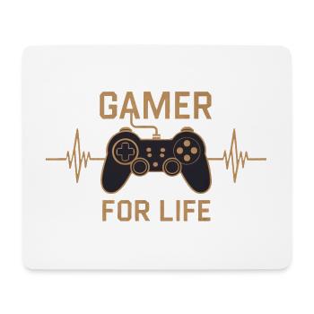 Gamer for life - Mousepad (Querformat) - Weiß - Vorne