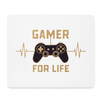 Gamer for life - Mousepad (Querformat) - Weiß - Vorne