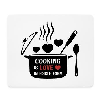 Kochen ist Liebe in essbarer Form. - Mousepad (Querformat) - Weiß - Vorne