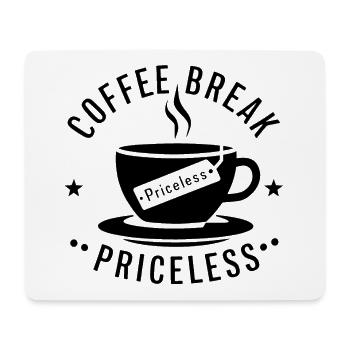 Kaffeepause unbezahlbar 0019 Ebene 20 - Mousepad (Querformat) - Weiß - Vorne