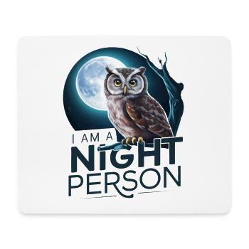 Ich bin ein Nachtmensch. - Mousepad (Querformat) - Weiß - Vorne