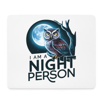 Ich bin ein Nachtmensch. - Mousepad (Querformat) - Weiß - Vorne