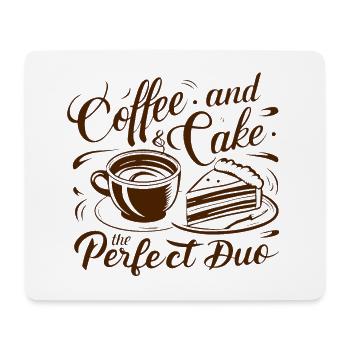 Café et gâteau – le duo parfait. - Tapis de souris (format paysage) - blanc - Devant
