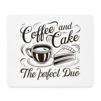 Café et gâteau – le duo parfait. - Tapis de souris (format paysage) - blanc - Devant