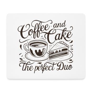 Café et gâteau – le duo parfait. - Tapis de souris (format paysage) - blanc - Devant