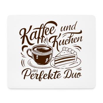 Café et gâteau – le duo parfait. - Tapis de souris (format paysage) - blanc - Devant