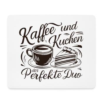 Café et gâteau – le duo parfait. - Tapis de souris (format paysage) - blanc - Devant