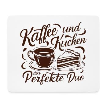 Café et gâteau – le duo parfait. - Tapis de souris (format paysage) - blanc - Devant