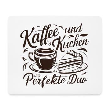 Café et gâteau – le duo parfait. - Tapis de souris (format paysage) - blanc - Devant