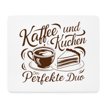 Café et gâteau – le duo parfait. - Tapis de souris (format paysage) - blanc - Devant