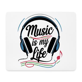 Musik ist mein Leben - Mousepad (Querformat) - Weiß - Vorne