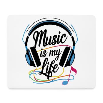 Musik ist mein Leben - Mousepad (Querformat) - Weiß - Vorne