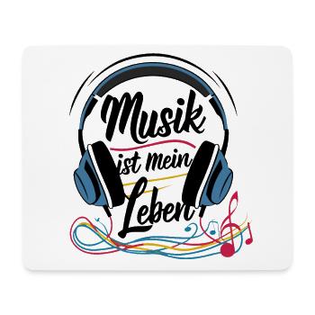 Musik ist mein Leben - Mousepad (Querformat) - Weiß - Vorne