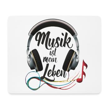 Musik ist mein Leben - Mousepad (Querformat) - Weiß - Vorne