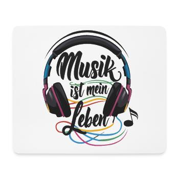 Musik ist mein Leben - Mousepad (Querformat) - Weiß - Vorne