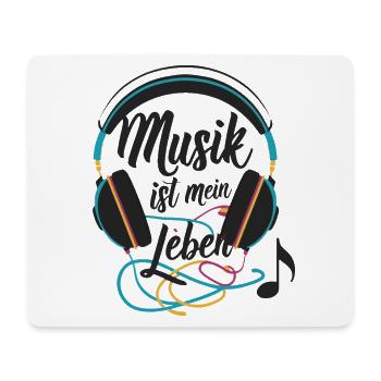 Musik ist mein Leben - Mousepad (Querformat) - Weiß - Vorne