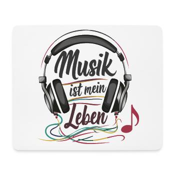 Musik ist mein Leben - Mousepad (Querformat) - Weiß - Vorne