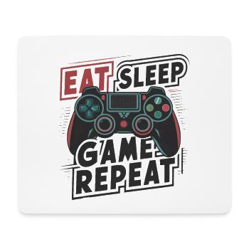 Eat, Sleep, Game, Repeat - Mousepad (Querformat) - Weiß - Vorne