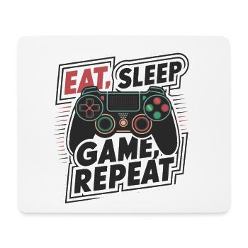 Eat, Sleep, Game, Repeat - Mousepad (Querformat) - Weiß - Vorne