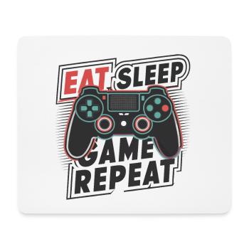 Eat, Sleep, Game, Repeat - Mousepad (Querformat) - Weiß - Vorne