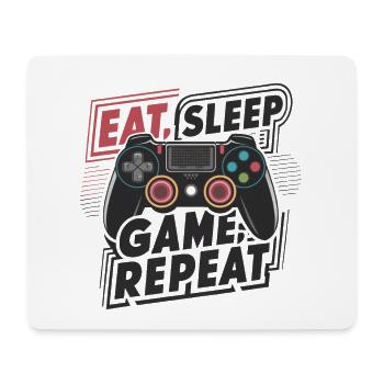 Eat, Sleep, Game, Repeat - Mousepad (Querformat) - Weiß - Vorne