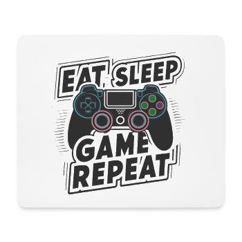 Eat, Sleep, Game, Repeat - Mousepad (Querformat) - Weiß - Vorne