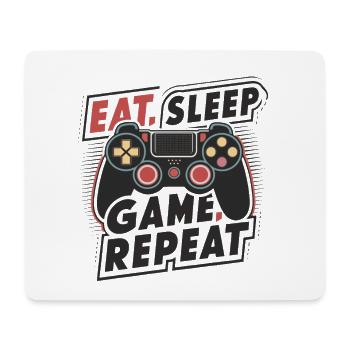 Eat, Sleep, Game, Repeat - Mousepad (Querformat) - Weiß - Vorne