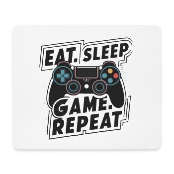 Eat, Sleep, Game, Repeat - Mousepad (Querformat) - Weiß - Vorne