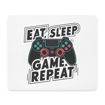 Eat, Sleep, Game, Repeat - Mousepad (Querformat) - Weiß - Vorne