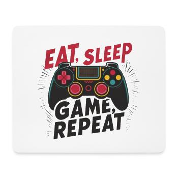Eat, Sleep, Game, Repeat - Mousepad (Querformat) - Weiß - Vorne
