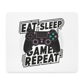 Eat, Sleep, Game, Repeat - Mousepad (Querformat) - Weiß - Vorne
