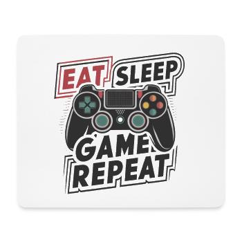 Eat, Sleep, Game, Repeat - Mousepad (Querformat) - Weiß - Vorne