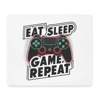 Eat, Sleep, Game, Repeat - Mousepad (Querformat) - Weiß - Vorne