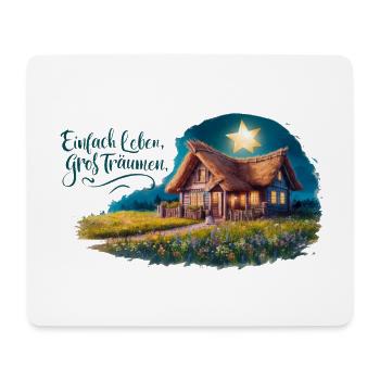 Live simply, dream big - Mouse Pad (horizontal) - white - Front
