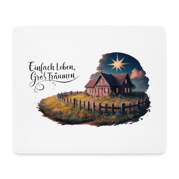 Live simply, dream big - Mouse Pad (horizontal) - white - Front