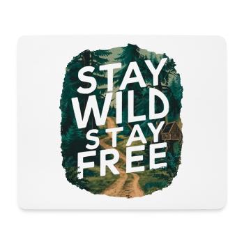 Bleib wild, bleib frei - Mousepad (Querformat) - Weiß - Vorne