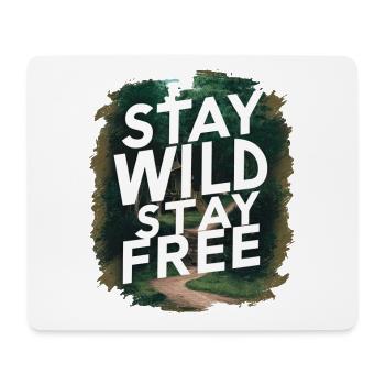 Bleib wild, bleib frei - Mousepad (Querformat) - Weiß - Vorne