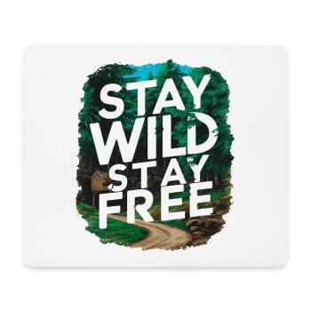 Bleib wild, bleib frei - Mousepad (Querformat) - Weiß - Vorne