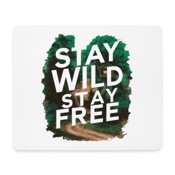 Bleib wild, bleib frei - Mousepad (Querformat) - Weiß - Vorne