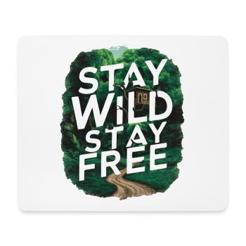 Bleib wild, bleib frei - Mousepad (Querformat) - Weiß - Vorne