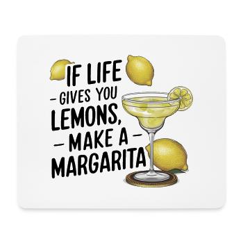 Wenn das Leben dir Zitronen gibt mach Margarita - Mousepad (Querformat) - Weiß - Vorne