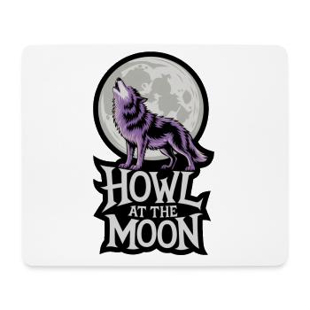 Vollmond – Howl at the Moon - Mousepad (Querformat) - Weiß - Vorne