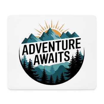 Adventure Awaits – Mountain Panorama - Mouse Pad (horizontal) - white - Front