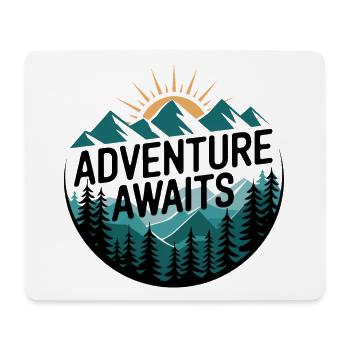 Adventure Awaits – Mountain Panorama - Mouse Pad (horizontal) - white - Front