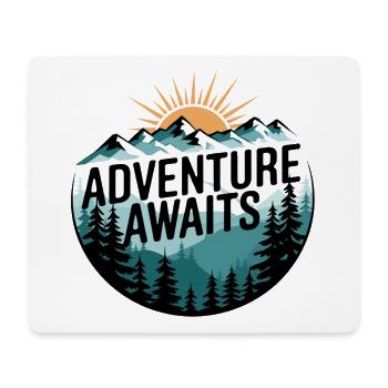 Adventure Awaits – Mountain Panorama - Mouse Pad (horizontal) - white - Front
